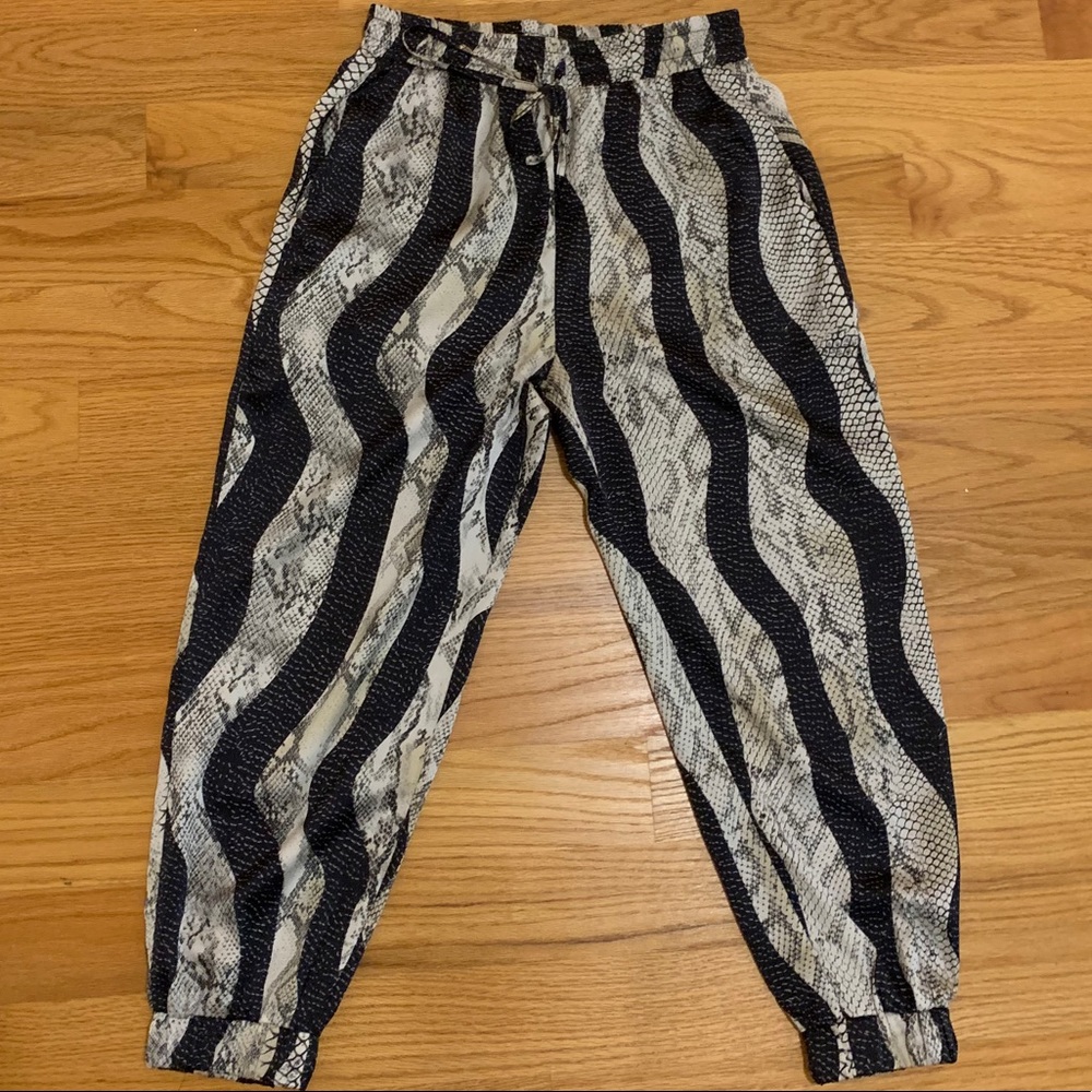 BISHOP + YOUNG 🐍SNAKESKIN PRINT JOGGERS